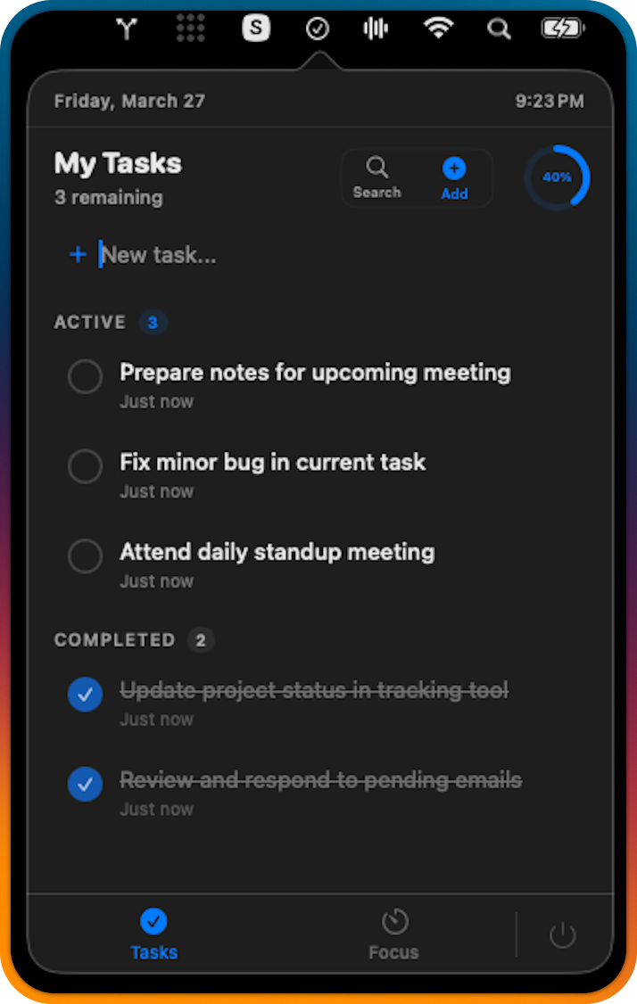 TodoApp task list screenshot